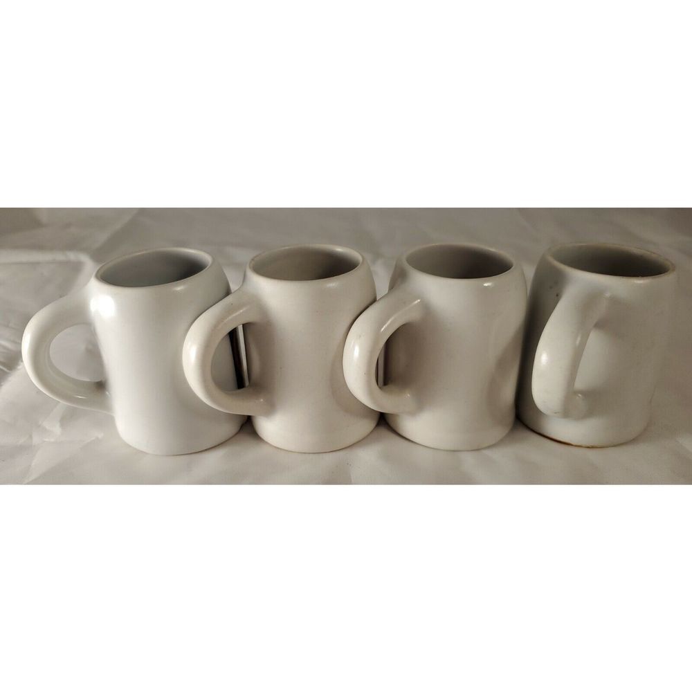 Beer Mugs Shot Glasses Lot of 4 Barware Budweiser Miller Strohs Michelob Mancave - Picture 9 of 12